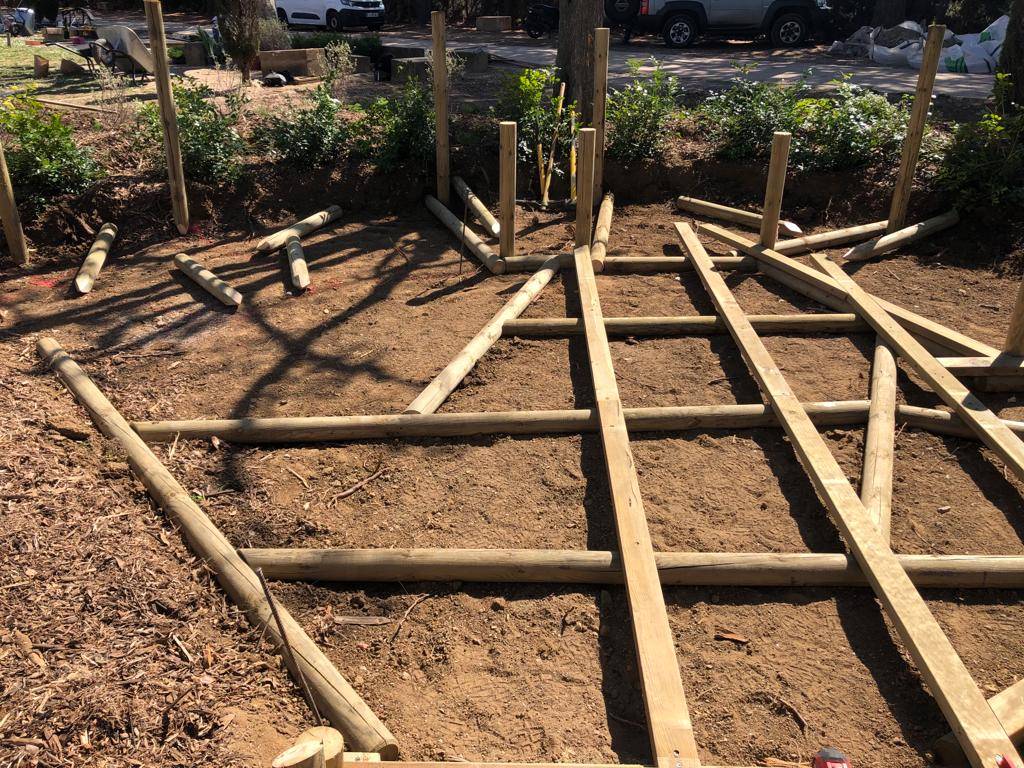 Structure bois pour le festival des jardins à Antibes