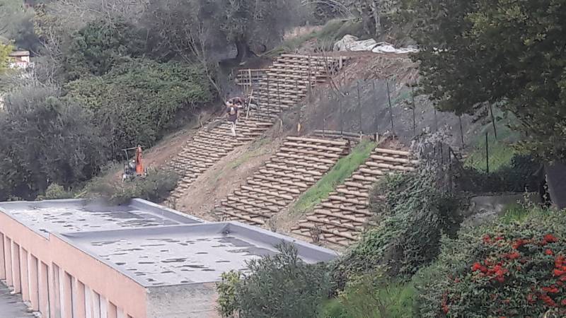 Soutènement de talus avec structure bois à Nice