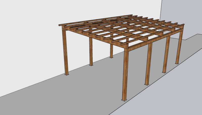 Création de pergola en 3 dimensions pour étude à Carros